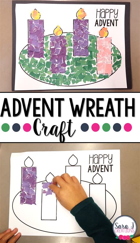 Advent Wreath Rip Art Craft Sara J Creations