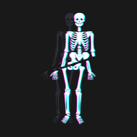 Spooky Skeleton Vaporwave Aesthetic Vaporwave T