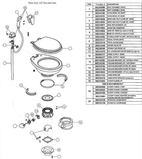 Dometic 310 Rv Toilet Parts Diagram