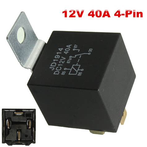 12v 40a Relay 4 Pin Automotive 40 Amp Realy Normally Open Contact Car