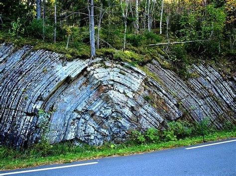 Symmetrical Fold In Modum Kommune Buskerud County Norway Geology