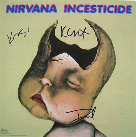 Nirvana - Band Signed Promotional Album Cover Flat