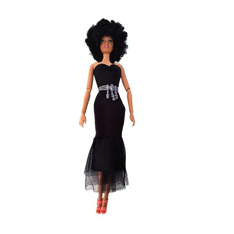 Bowake Black Girl Dolls African American Play Dolls Lifelike 35cm Baby