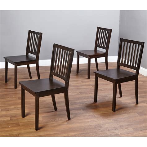 Humble crew wood kids table & 2 chairs. Kitchen Chairs Set of 4 Solid Wood Dining Room Furniture ...