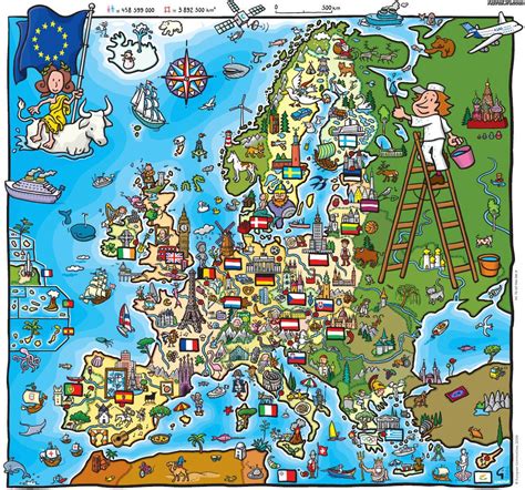 Kids Map Of Europe Europe Map Illustrated Map Maps For Kids