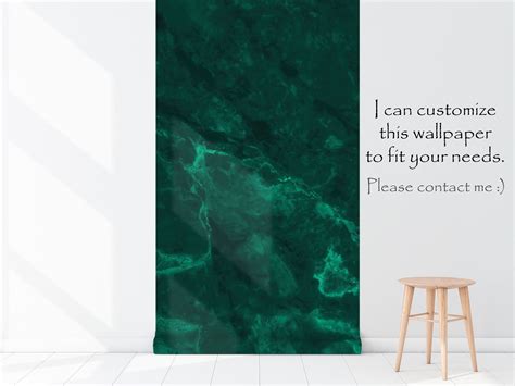 emerald green abstract wallpaper  adhesive peel  etsy australia