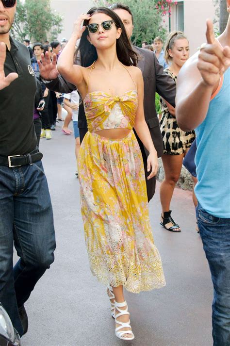 Selena Gomez Hot In Yellow Dress 01 GotCeleb