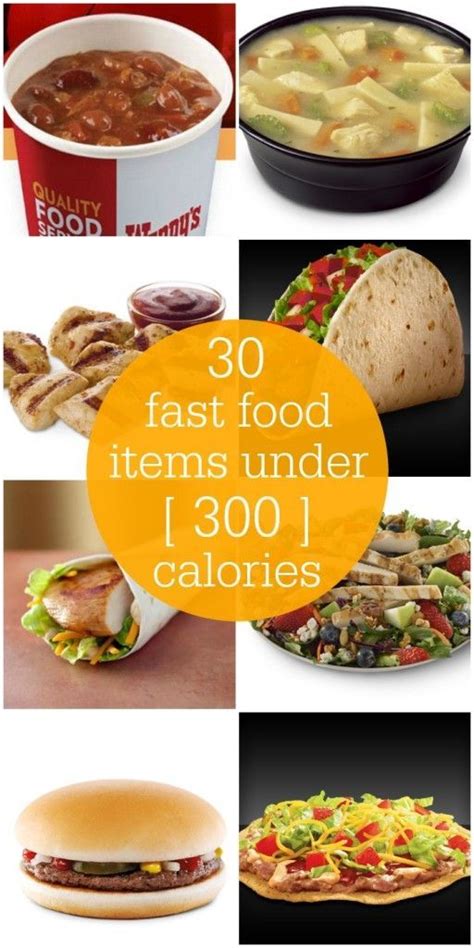 Find tasty, simple recipes under 300 calories per serving, including snacks, beverages, and light meals. Fast Food Menu Items under 300 Calories | Healthy fast food options, Fast healthy meals, Fast ...