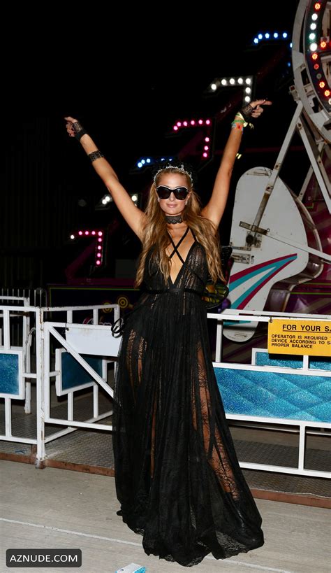 Paris Hilton Nipples In Coachella Neon Carnival Aznude