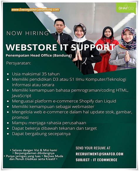 Kesemuanya itu dikumpulkan selama kerja lapangan di indonesia sejak 1850. Lowongan Kerja Bandung Webstore IT Support - Lowongan Kerja Bandung | Lowongankerjabandung.com