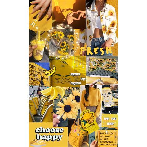 Yellow Aesthetic Wallpaper Collage