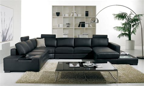 10 gorgeous living rooms with leather couches. T35 Modern Black Leather Sectional Living Room Furniture
