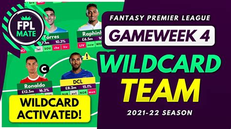 Fpl Gw4 Wildcard Draft Wildcard Template Strategy For Gameweek 4 Fantasy Premier League 2021