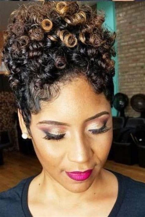 Natural Hair Updos For African American Short Hair New