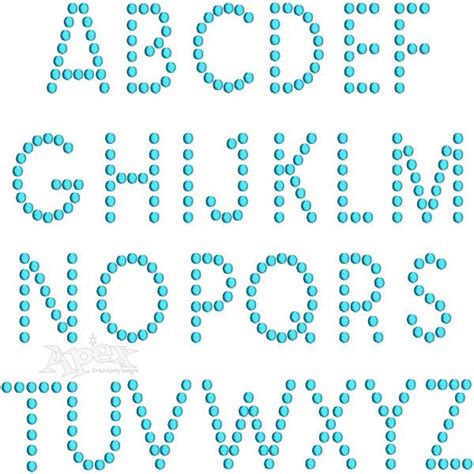 Dot Alphabet Embroidery Font Apex Embroidery Designs Monogram Fonts