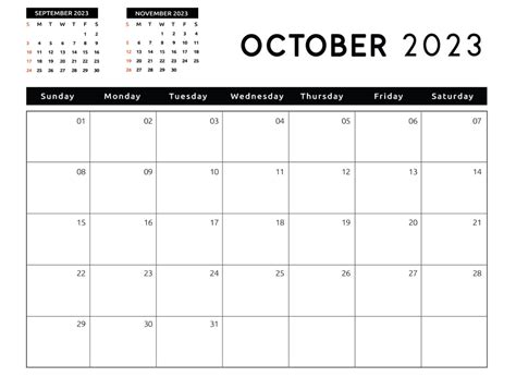 Free Printable October 2023 Calendar Save It And Print It Whenever You