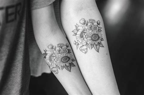 My Sister And I Have Matching Tattoos The Sunflower In Particular Is