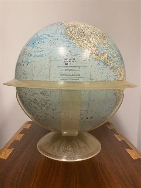 Mid Century Modern National Geographic Society World Globe And Stand C