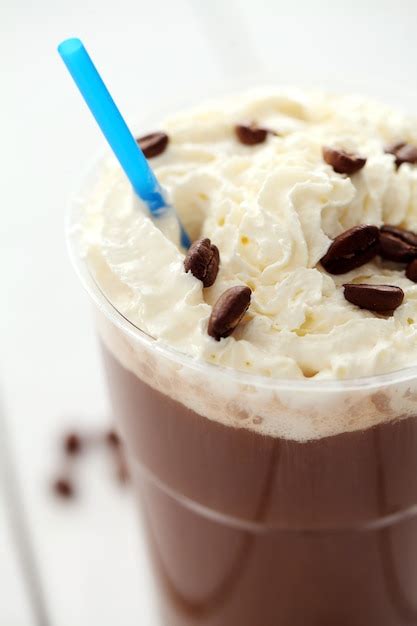 Ice Coffee With Whipped Cream Photo Free Download