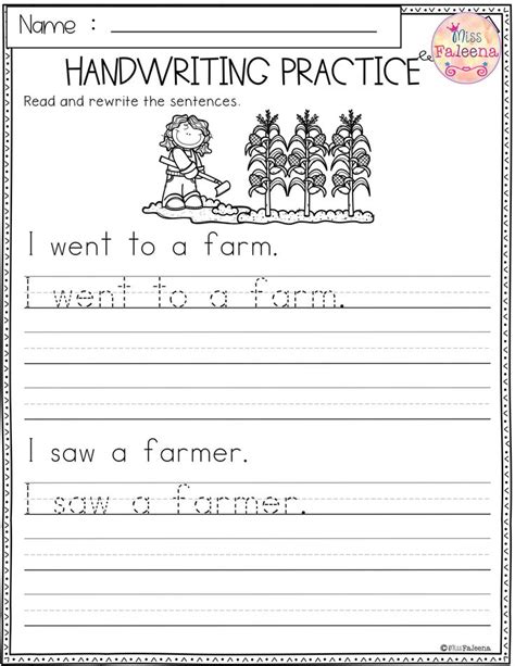 Practice Writing Worksheet For Kindergarten