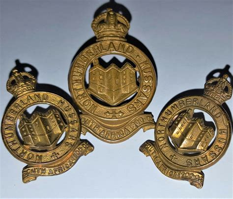 Ww1 British Army Uniform Cap And Collar Badges Northumberland Hussars