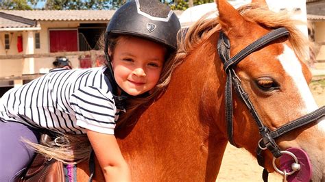Horse Riding Lesson With Kids In 4k Youtube