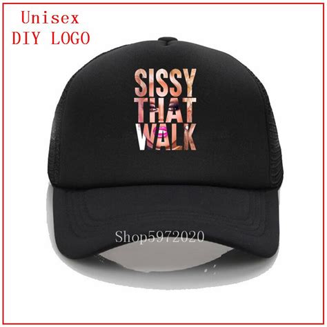Sissy That Walk Criss Cross Ponytail Hat Dad Cap Baseball Womens Bucket