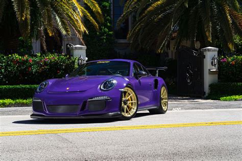 Ultraviolet Purple Porsche Gt3 Rs Adv52 Mv2 Advanced Series Wheels