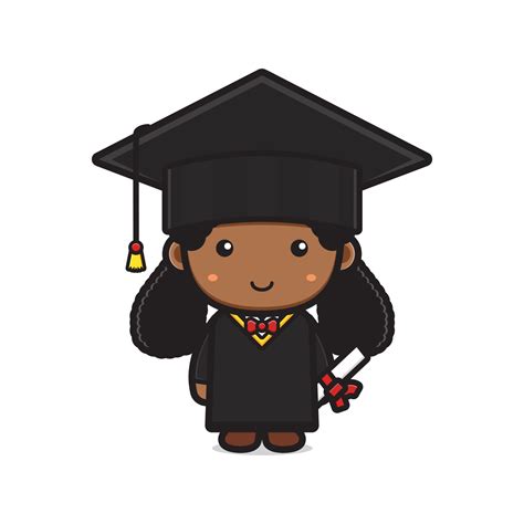 Student On Graduation Day Cartoon Icon Vector Illustration 3070456