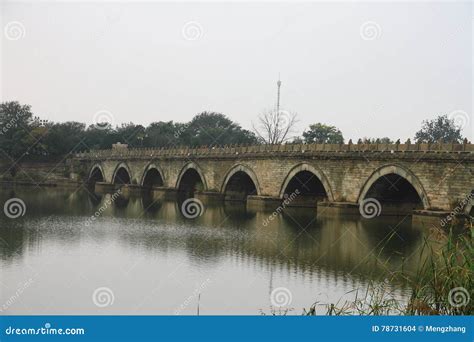 Ancient Bridge Of China Stock Photo Image Of Asian Lugou 78731604