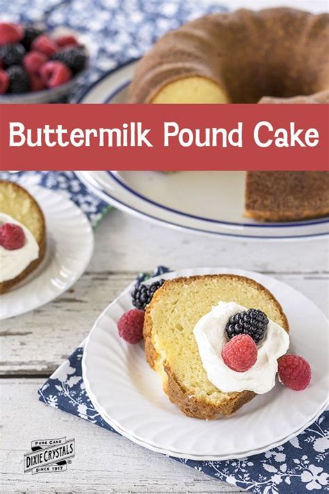 Place the butter into a separate bowl and beat in the eggs, one at a time. Buttermilk Pound Cake | Buttermilk pound cake, Almond ...