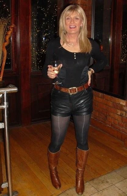 Leather Milf Milf In Leather Shorts And Boots Creaking Flickr