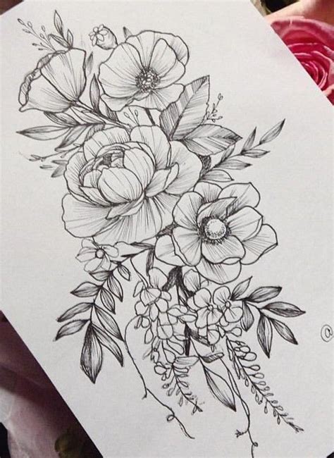 Flower Drawings For Tattoos