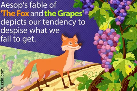 Summary And Meaning Of Aesops Fable The Fox And The Grapes Aesops