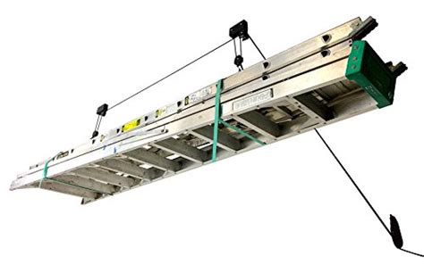 Storage racks for ladders not in use should have sufficient supporting points to avoid sagging which safety requirements for construction, performance, use and care of articulated ladders can be. Ladder Ceiling Storage Hoist | Hi-Lift Home & Garage ...