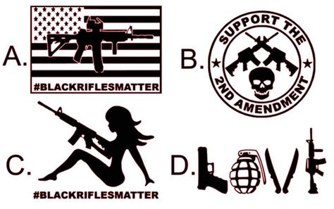 Black Rifles Matter Ar 15 Decal Sticker Gun Ar 15 2nd Etsy
