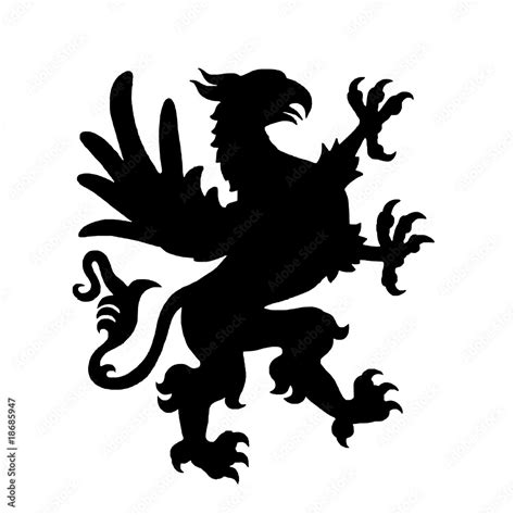 Vector Quality Griffin Silhouette Stock Vector Adobe Stock