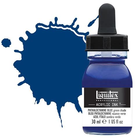 Liquitex Professional Acrylic Ink 30ml Bottle Phthalo Blue Green