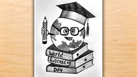 World Literacy Day Drawing Easy How To Draw International Literacy