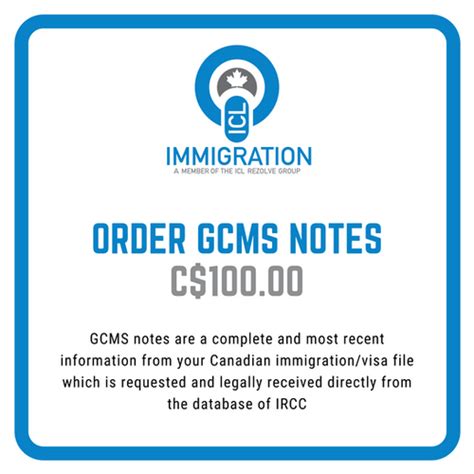 Order Gcms Notes Per Application Icl Immigration