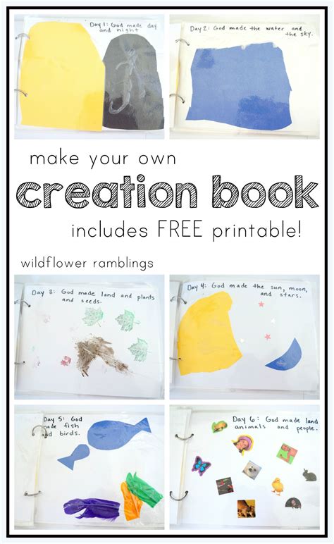 Make Your Own Creation Book Free Printable Wildflower