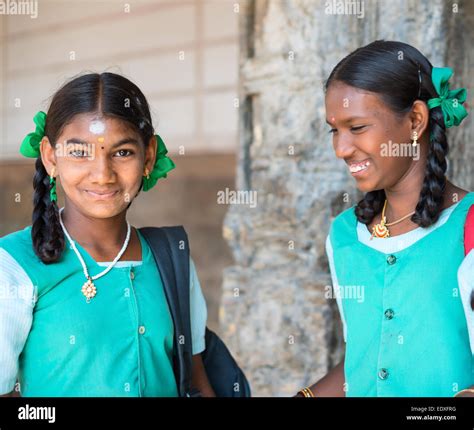 Madurai India February 16 An Unidentified Smiling Girl In School