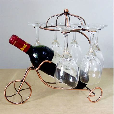 Buy Wine Rack Decorative Hanging Wine Glass Holder Bottle Shelf Upside Down Cup
