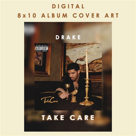 Drake Take Care 2011 Digital Album Cover Art Etsy