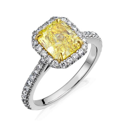 Natural Fancy Intense Yellow Diamond Ring (646)