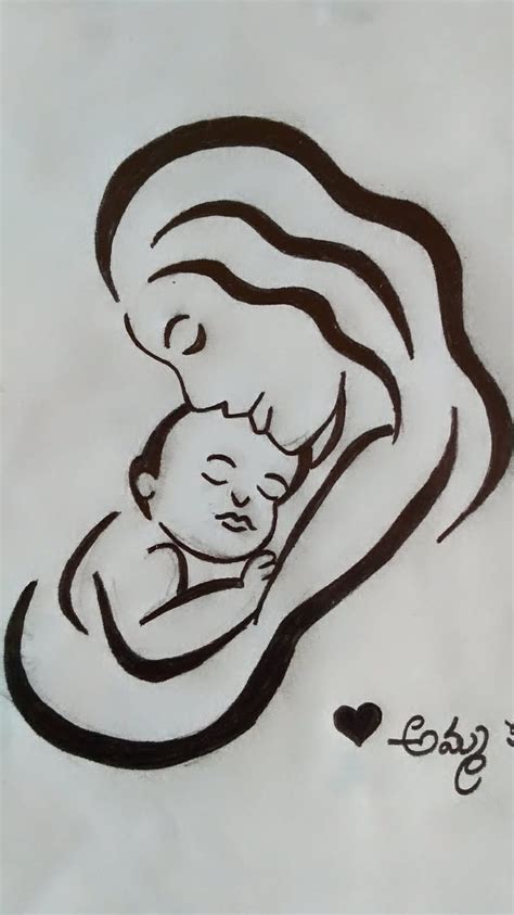 Mothers Love Mother Art Pencil Sketch Hd Phone Wallpaper Peakpx