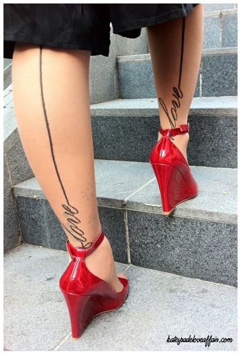 love stocking line tattoo stocking tattoo stockings heels cute tights