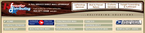 Contact Frontier Distributing Direct Mail Lettershop