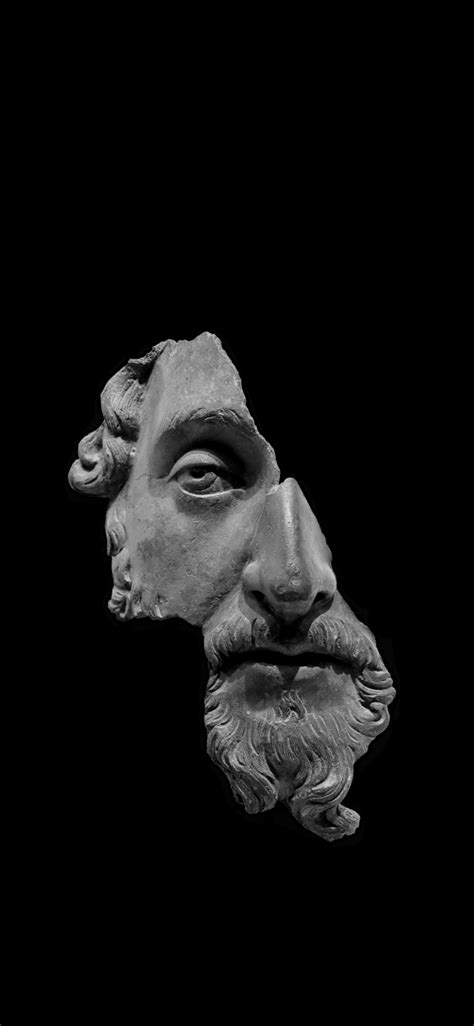 Marcus Aurelius Iphone X Wallpaper Fragment Of Bronze Portrait 1125 ×