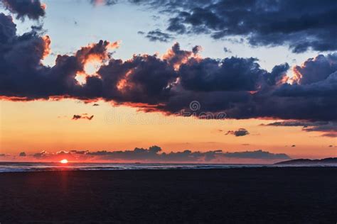 Beautiful Seascape In The Evening Sunset By The Beach Stock Image
